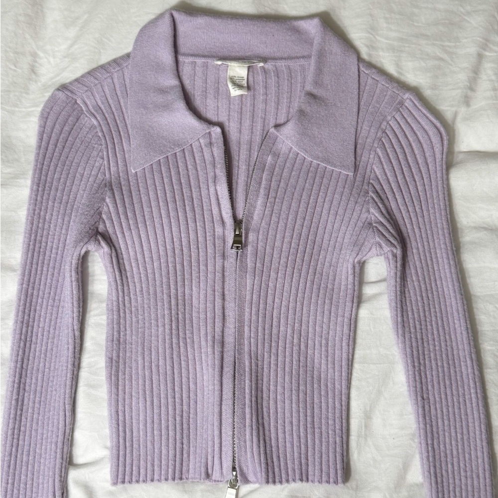 Y2K zip up cardigan